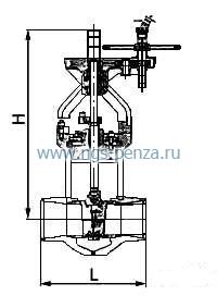 Задвижка клиновая двухдисковая 1012-225-ЦЗ-чертеж