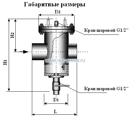 Схема фильтра-грязевика ФГ 