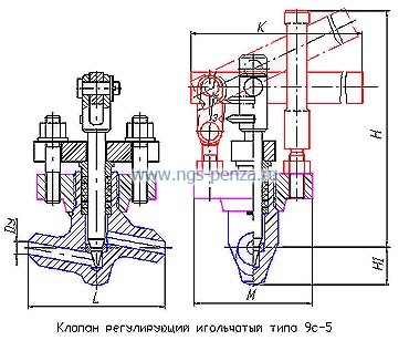 Клапаны 9с-5-1 регулирующие игольчатые